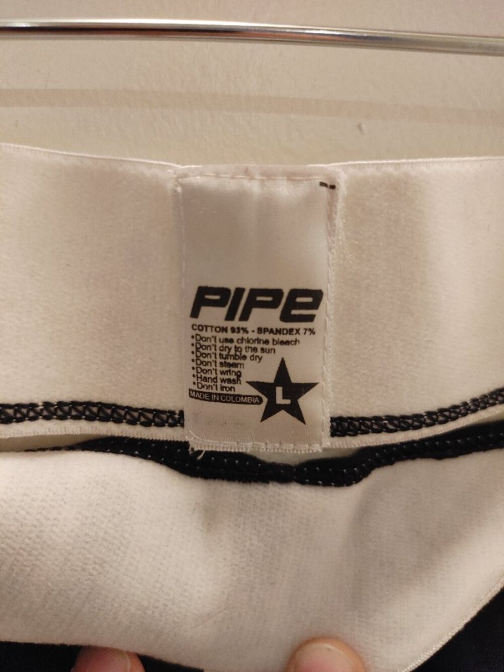 Pipe by Palachio Black & White Jockstrap - Large NWT - Picture 5 of 5
